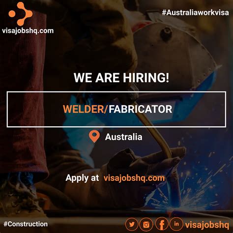 visa sponsorship available fabrication jobs 